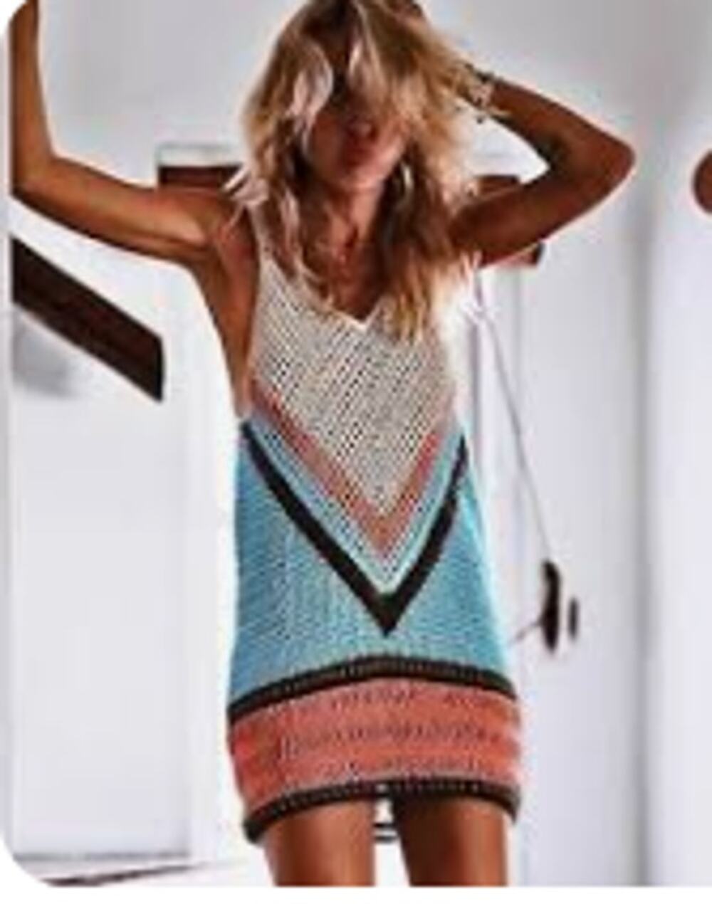 Crochet Swimsuit Cover – Size Small, Excellent Condition, Racerback